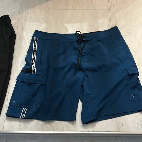 Pelagic Gray, Black and Blue quick dry shorts - Picture 5 of 13